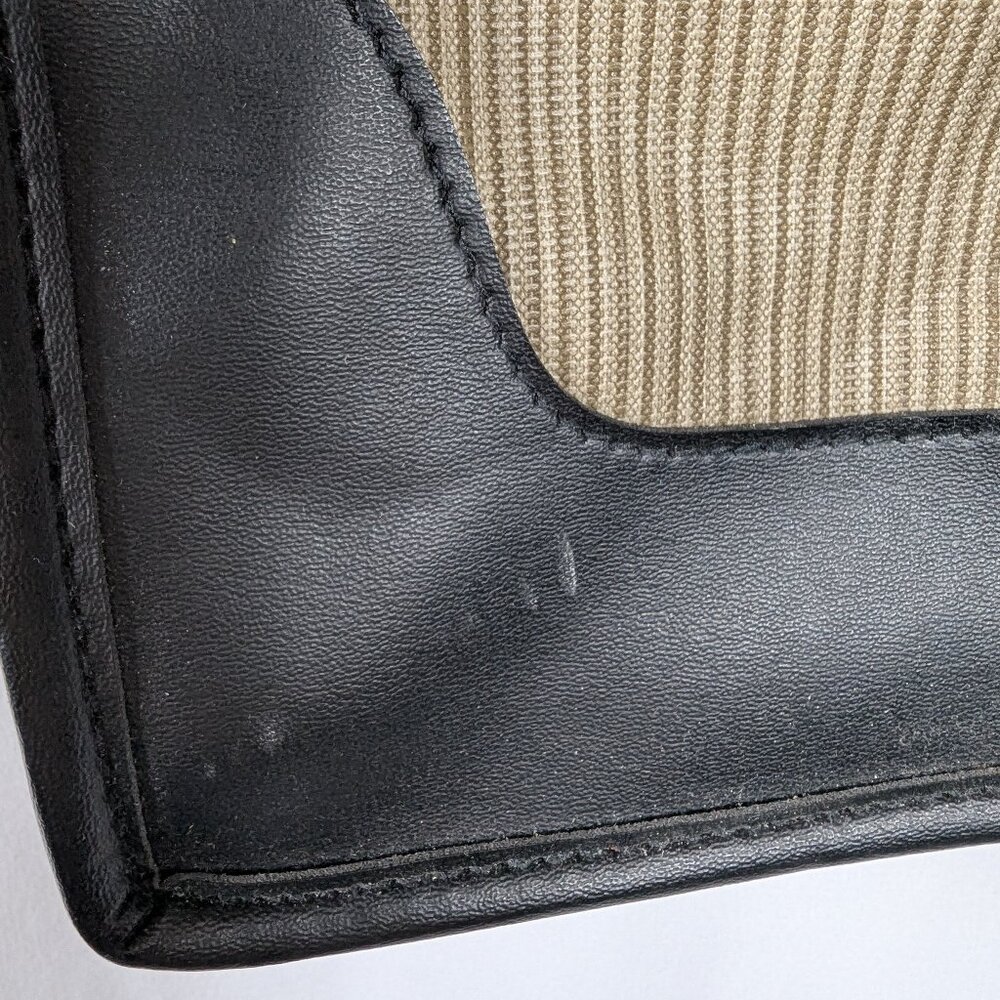 Fendi Roma Vintage Tote Bag Coated Canvas Leather Perfume Lined Black Tan - Picture 9 of 13
